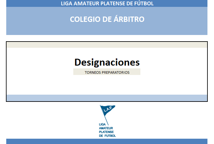 #Designaciones COLEGIO DE ÁRBITROS
