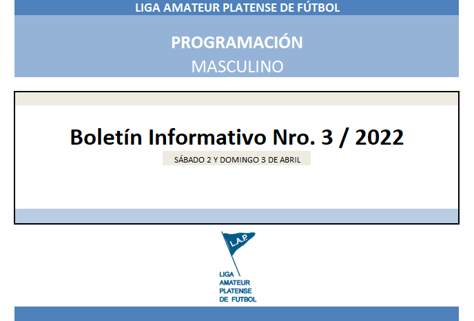 <strong>#Programación T. APERTURA  2DA FECHA PRIMERA A Y 1RA FECHA PRIMERA B</strong>