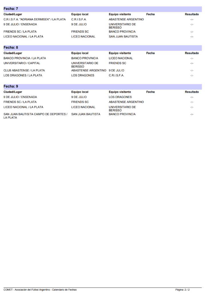 #Fixture PRIMERA C – T. APERTURA