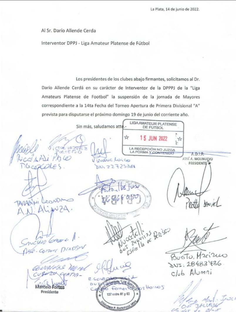 COMUNICADO: POSTERGACIÓN JORNADA DOMINGO 19/06