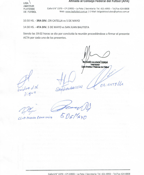 <strong>ACTA - REUNIÓN CLUBES FINALISTAS TORNEO ASCENSO</strong>
