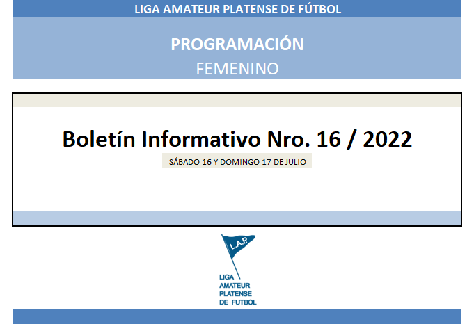 #Programación T. APERTURA 13RA FECHA JUVENILES