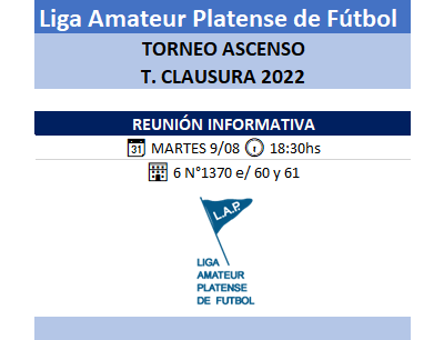 CONVOCATORIA REUNIÓN TORNEO ASCENSO