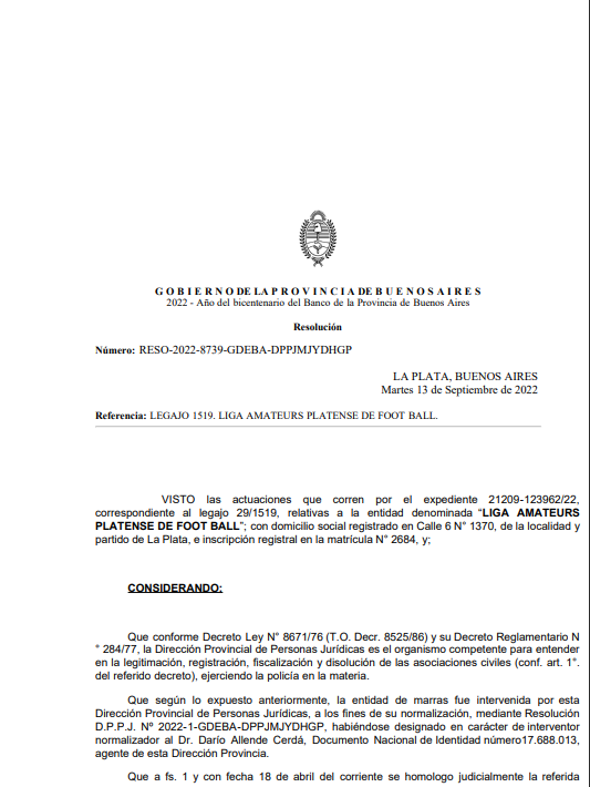CIRCULAR Nro 28 INTERVENCIÓN DPPJ