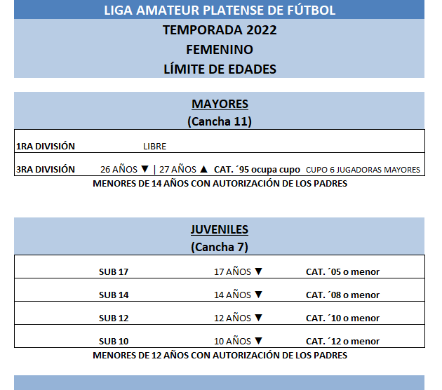 INFORMATIVO: ENLACE FEMENINO