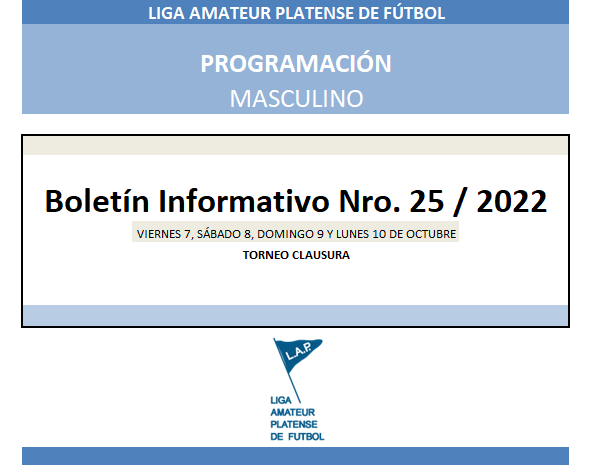 #Programación T. CLAUSURA  SUSPENDIDOS MAYORES, 6TA FECHA PRIMERA A, PRIMERA B Y T. ASCENSO, Y 7MA FECHA INFANTILES Y JUVENILES