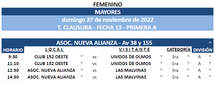 #ReProgramación NUEVAS NOTIFICACIONES SÁBADO 26 Y DOMINGO 27 DE NOVIEMBRE