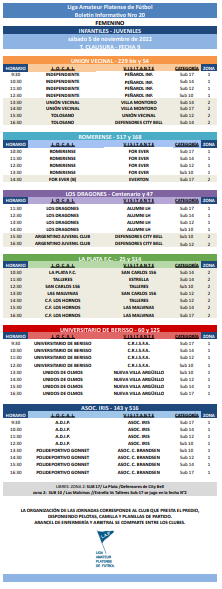 <strong>#Programación T. CLAUSURA  9NA FECHA PRIMERA A Y PRIMERA B</strong>