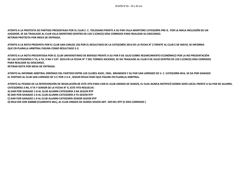 SESIÓN 26 – 2022 H. TRIBUNAL