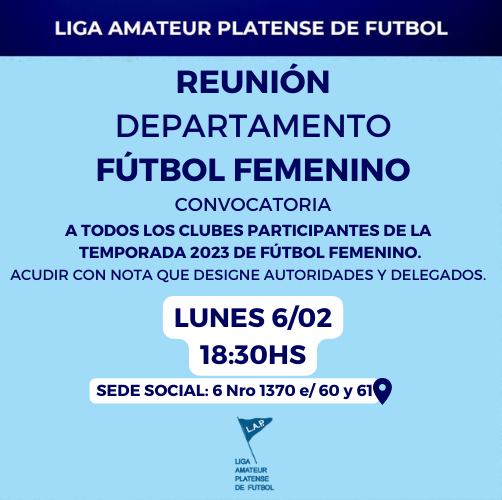 CONFORMACIÓN DEL DEPARTAMENTO DE FÚTBOL FEMENINO