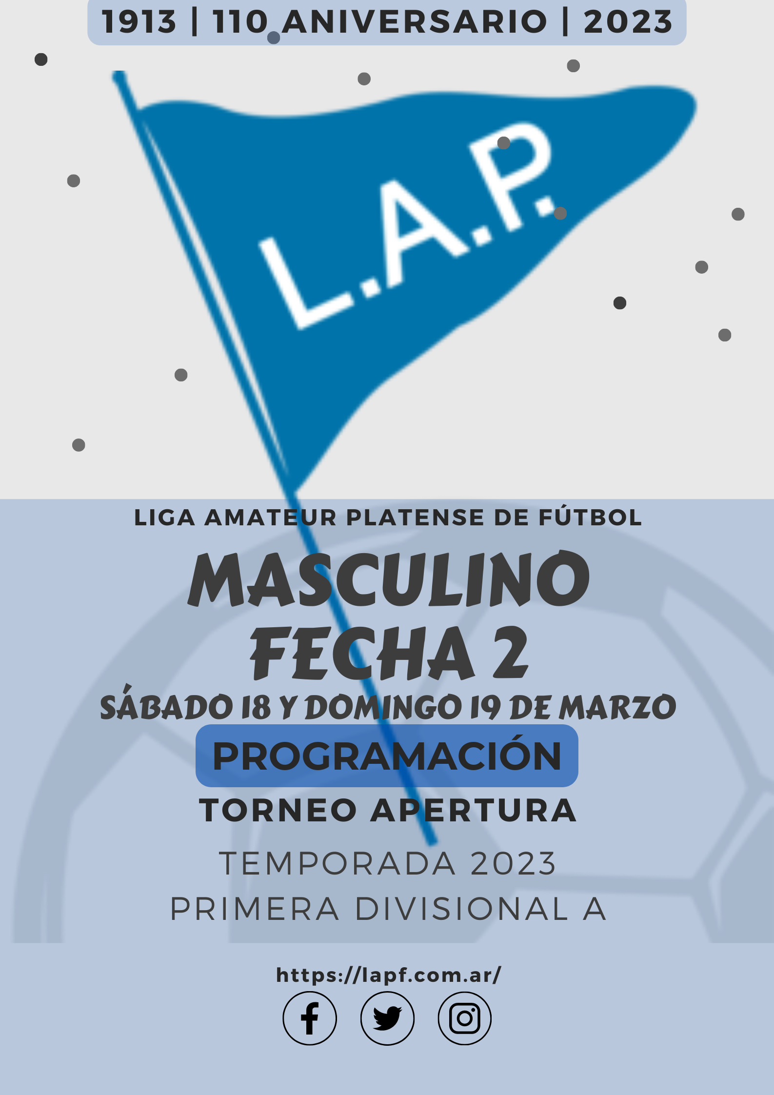 #Programación PRIMERA A - TORNEO APERTURA FECHA 2