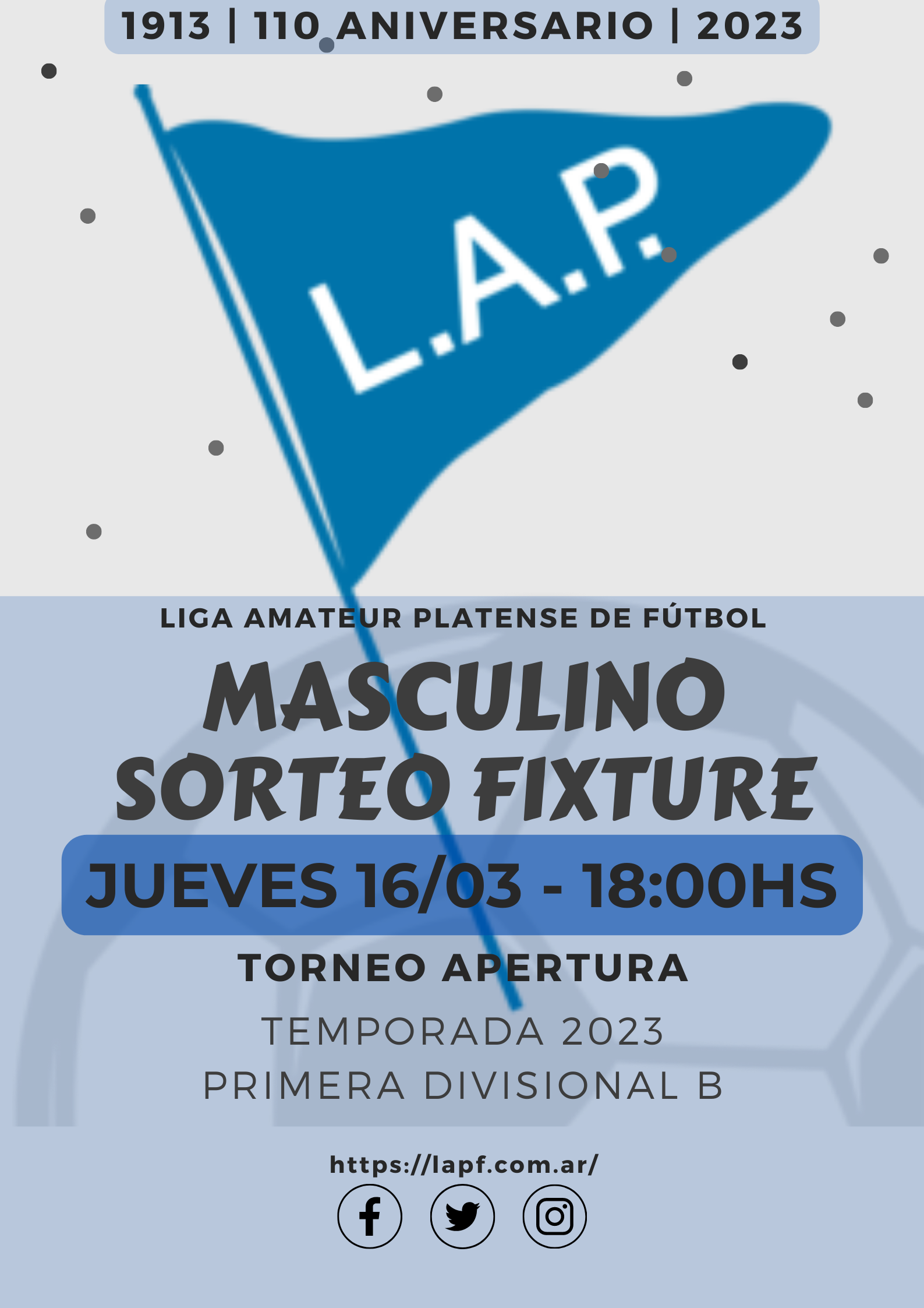 SORTEO FIXTURE PRIMERA B APERTURA 2023