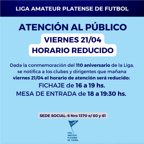 #Atención VIERNES 21/04 CON ATENCIÓN REDUCIDA