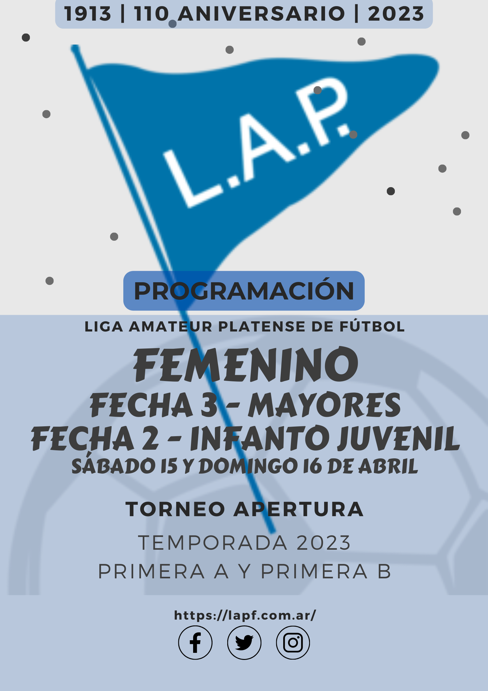 TORNEO APERTURA: PRIMERA A | PRIMERA B – FECHA 3