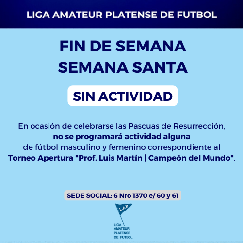 FIN DE SEMANA SIN ACTIVIDAD