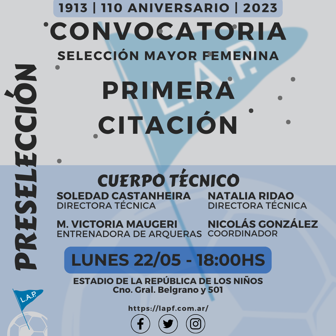 CONVOCATORIA PRESELECCIÓN MAYOR FEMENINA