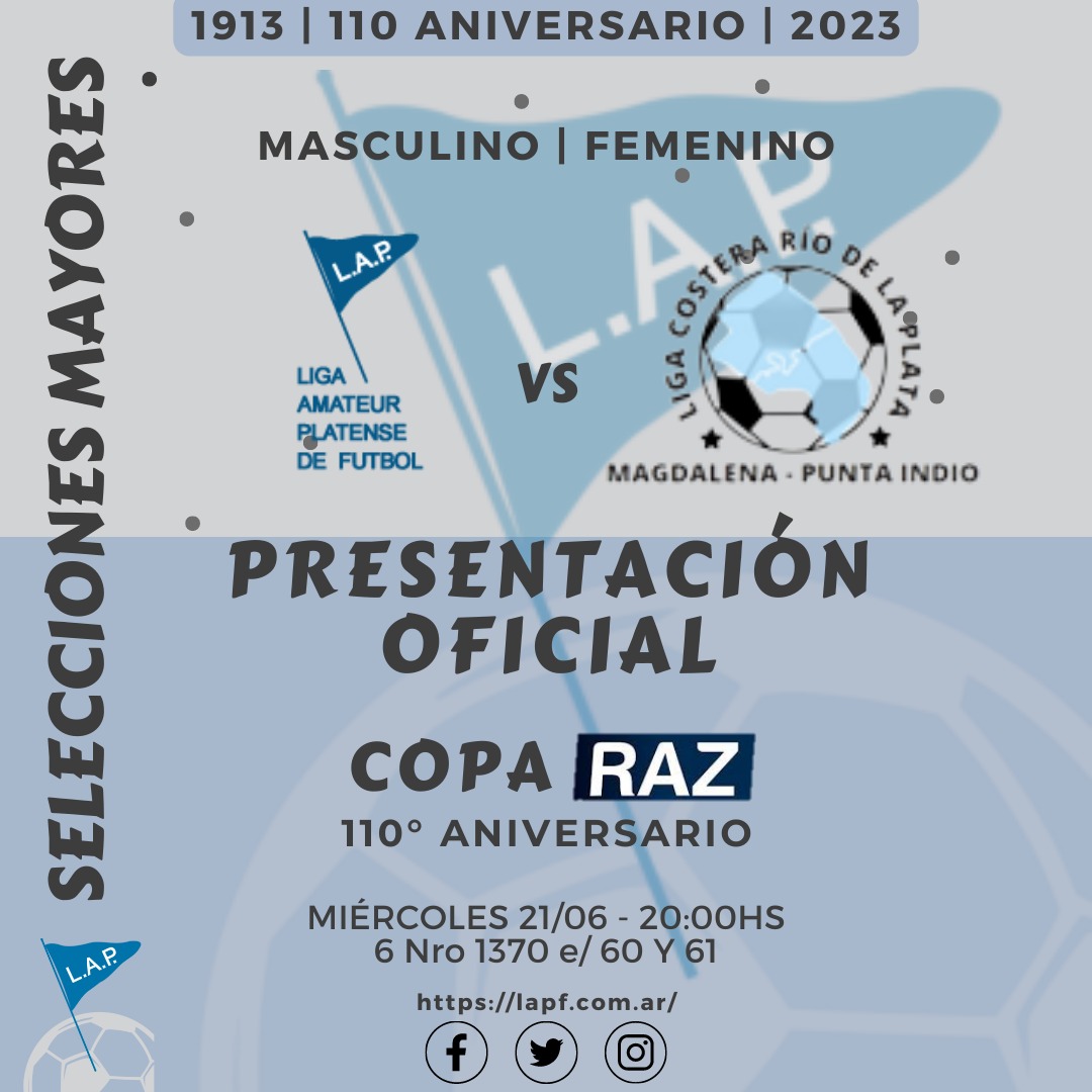 PRESENTACIÓN OFICIAL COPA RAZ 110 ANIVERSARIO