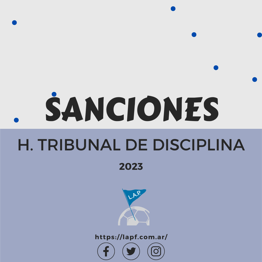 #TribunalDisciplina H. TRIBUNAL DE DISCIPLINA – ANEXO SESIÓN 9 / 2023