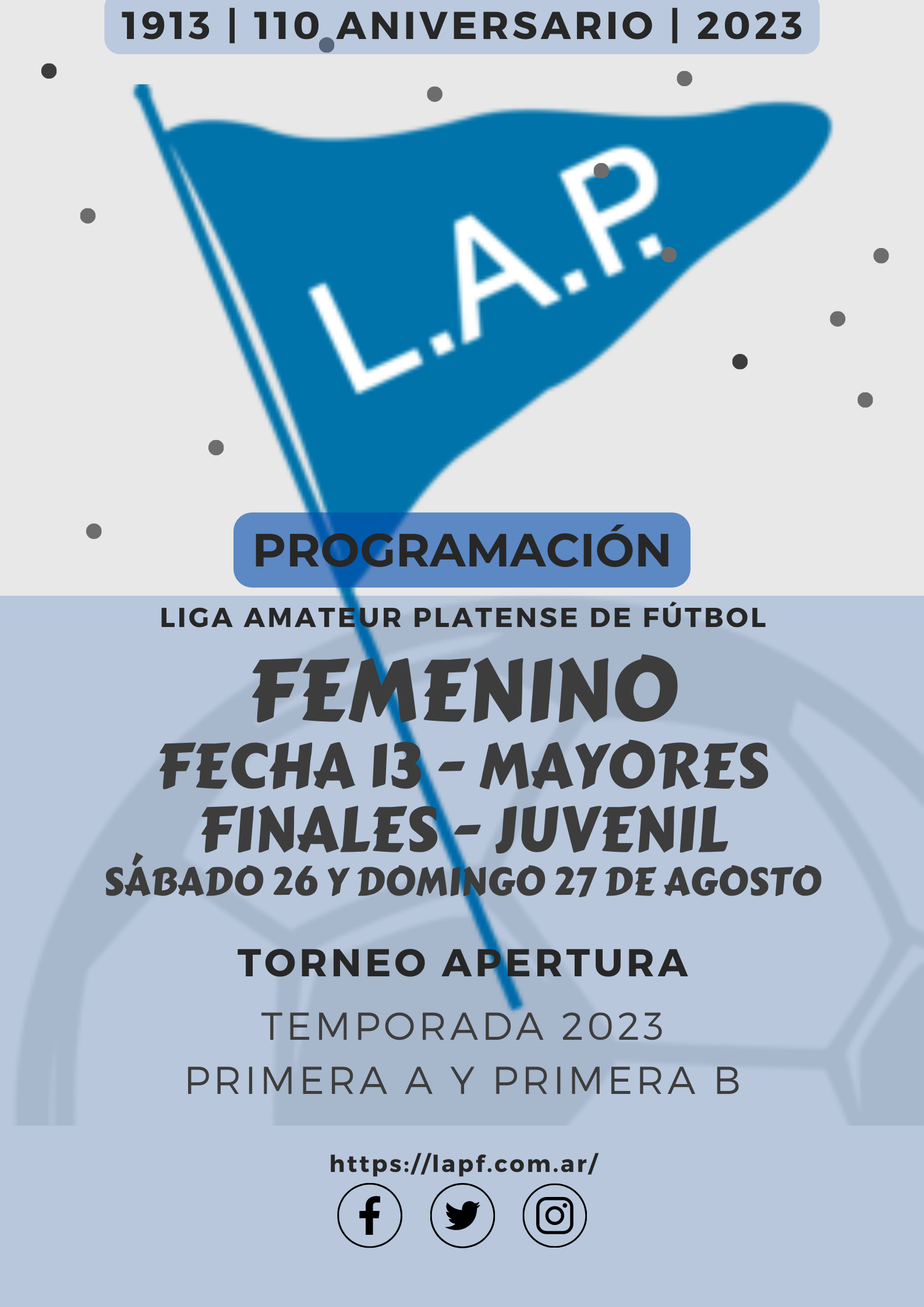 TORNEO APERTURA: PRIMERA A – FECHA 13