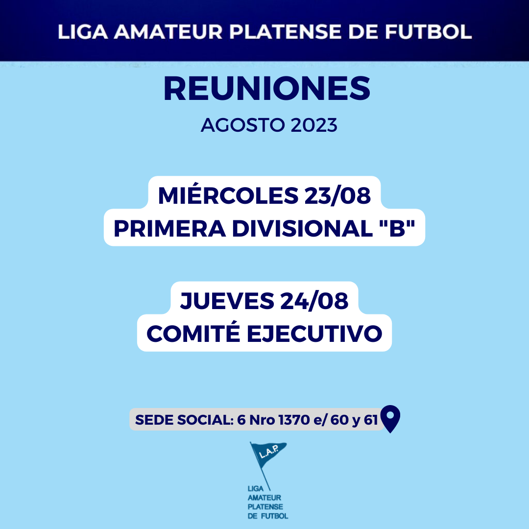 CONVOCATORIA COMITÉ EJECUTIVO – AGOSTO 2023