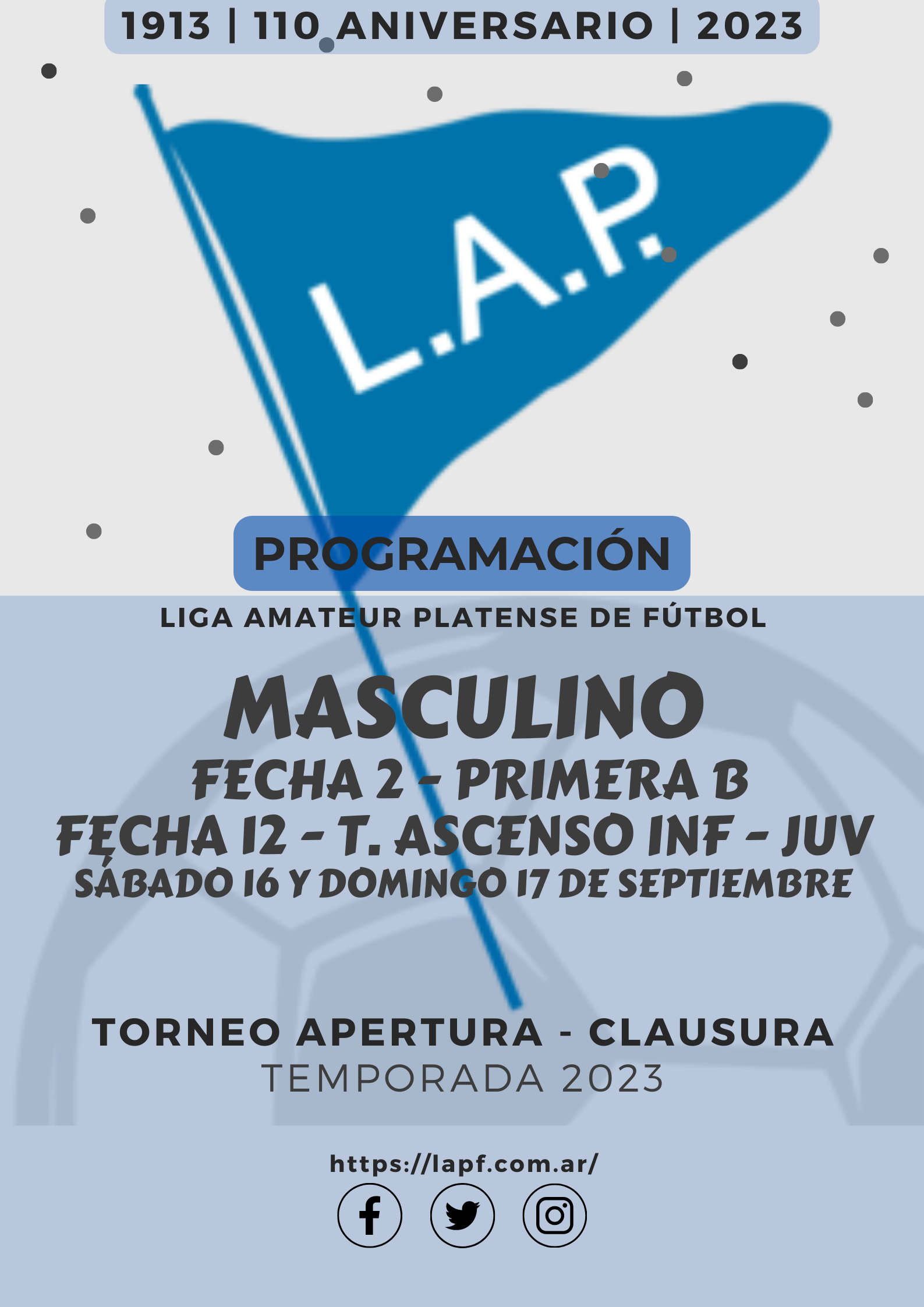 TORNEO APERTURA: T. ASCENSO – FECHA 12 | T. CLAUSURA: PRIMERA B – FECHA 2