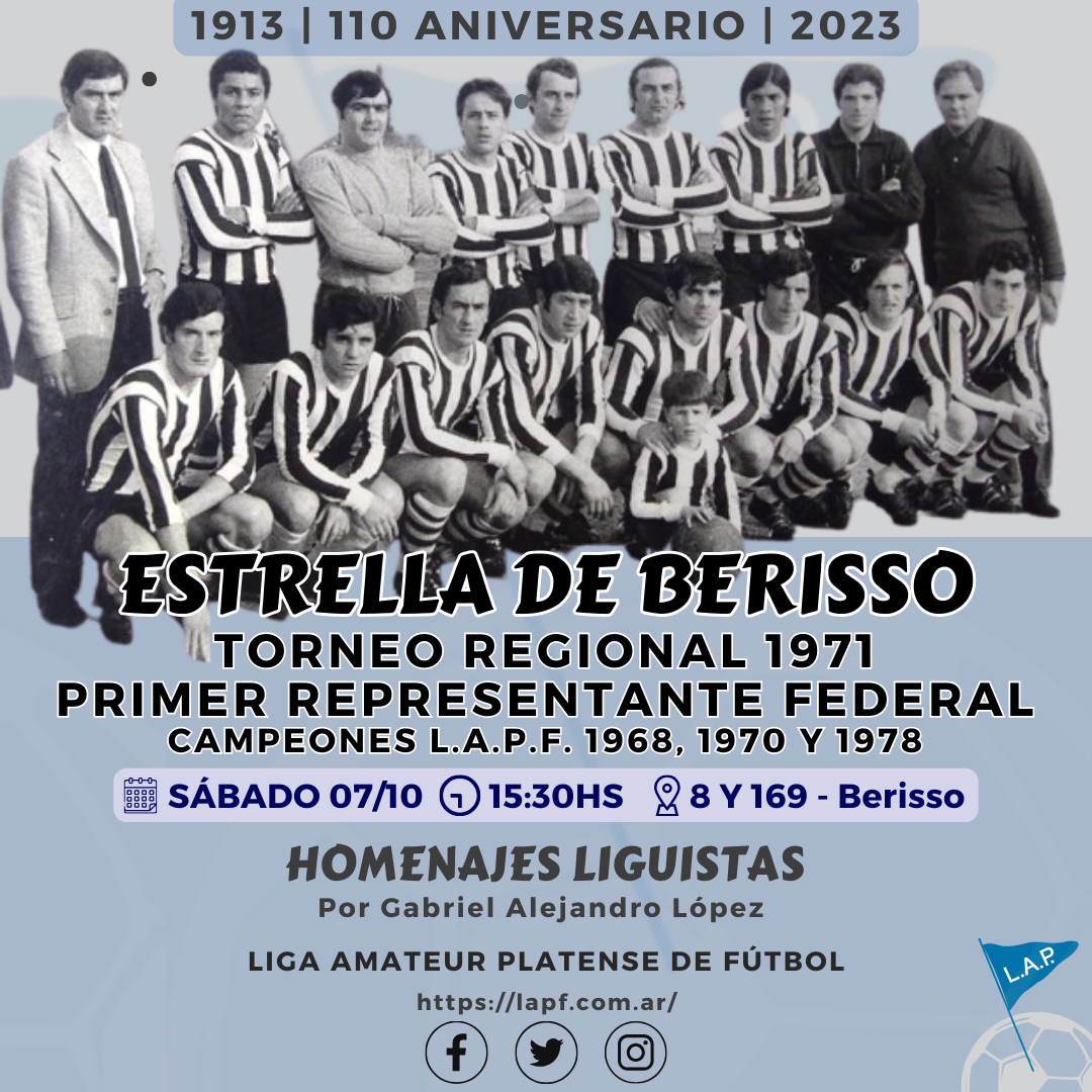 RECONOCIMIENTO A ESTRELLA DE BERISSO, PRIMER REPRESENTANTE FEDERAL