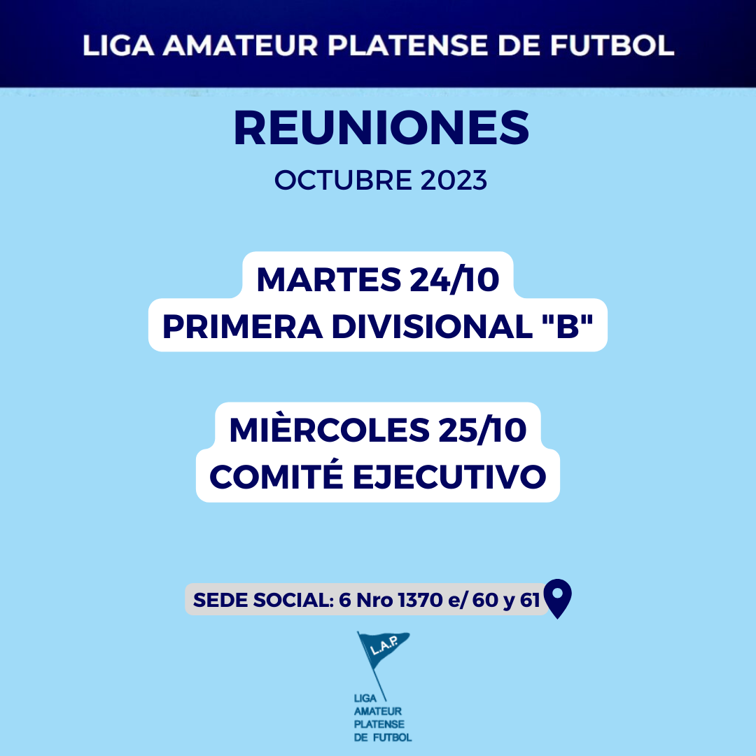CONVOCATORIA COMITÉ EJECUTIVO – OCTUBRE 2023