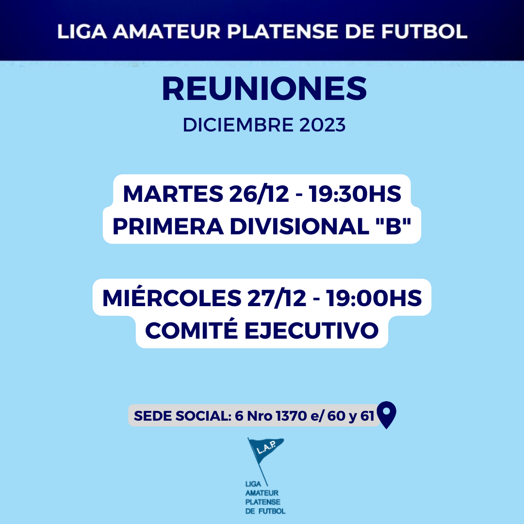 CONVOCATORIA COMITÉ EJECUTIVO – DICIEMBRE 2023