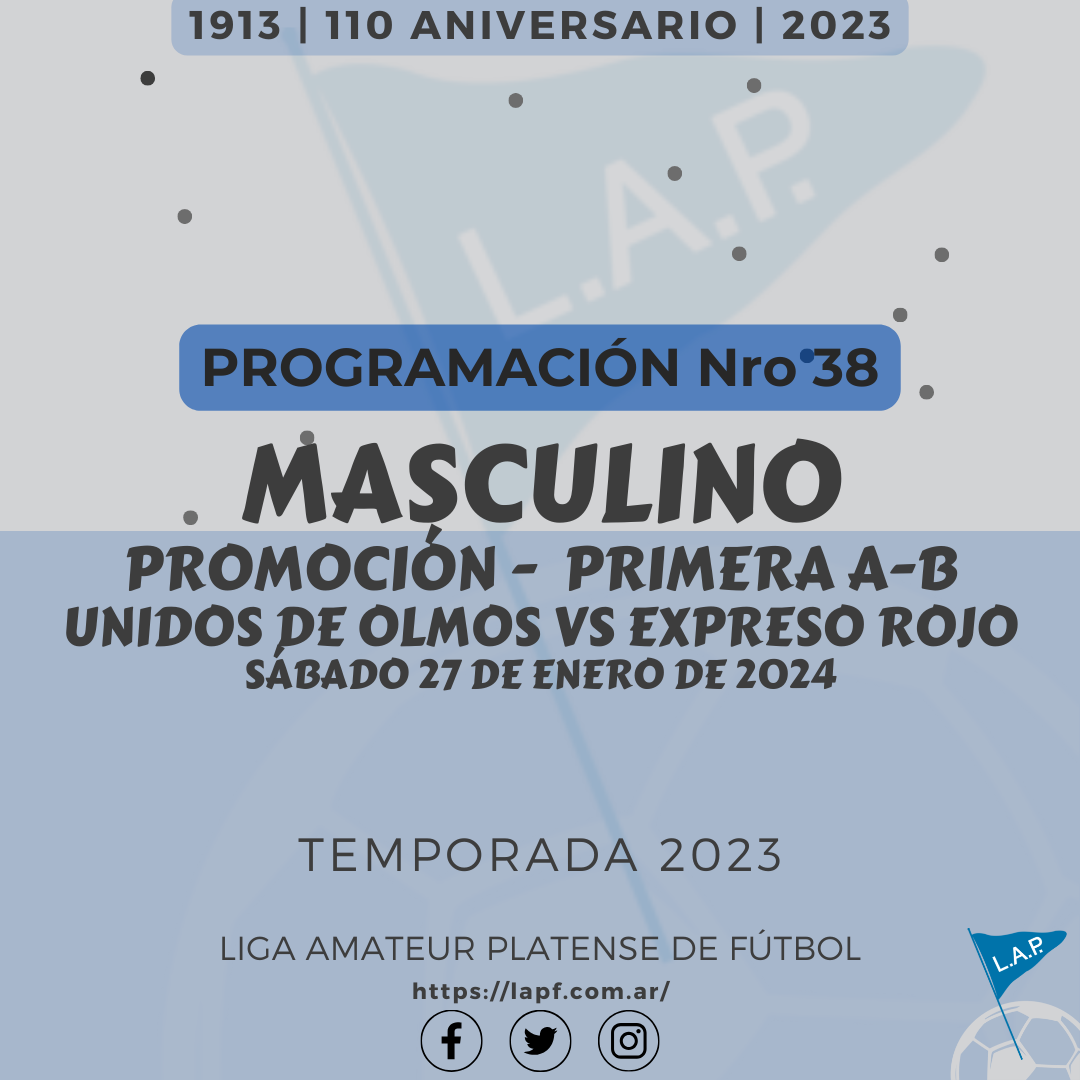 #Programación PROMOCIÓN PRIMERA A – PRIMERA B