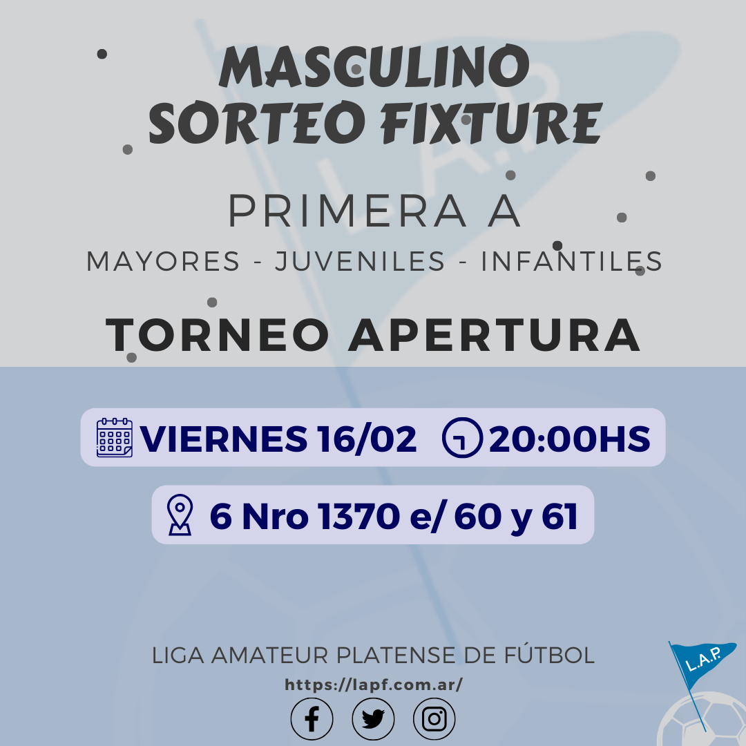 FIXTURE PRIMERA A T. APERTURA 2024