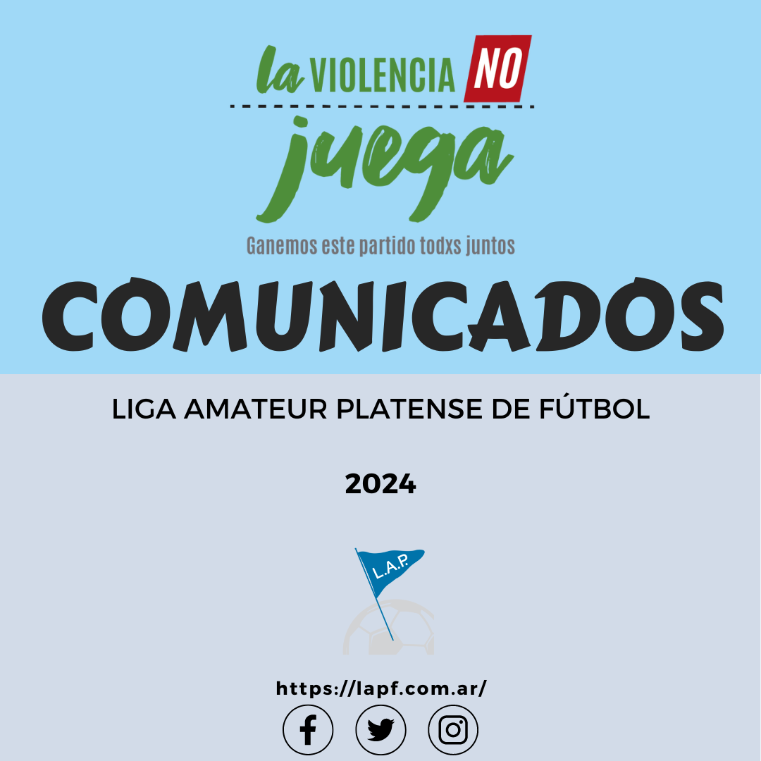  COMUNICADO OFICIAL: CAMPAÑA LA VIOLENCIA NO JUEGA