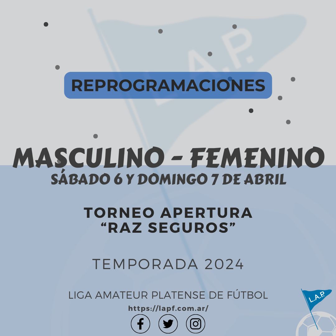 #ReProgramación NOTIFICACIONES SÁBADO 6 Y DOMINGO 7 DE ABRIL