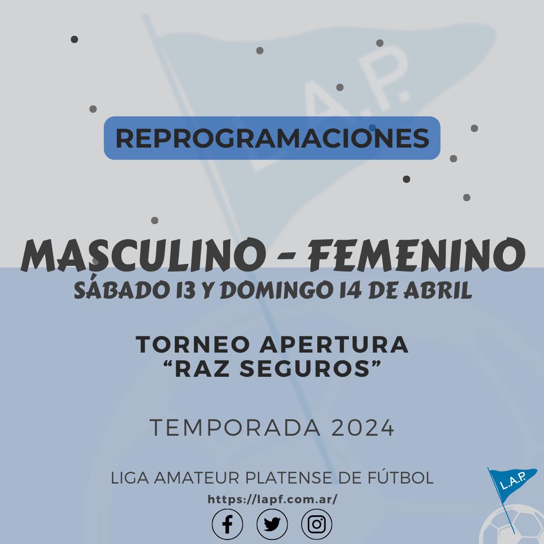 #ReProgramación NOTIFICACIONES SÁBADO 13  Y DOMINGO 14 DE ABRIL