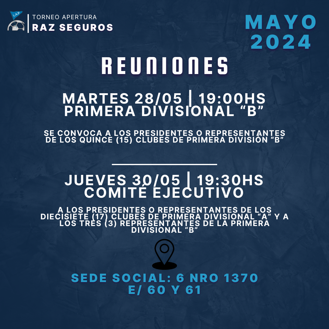 CONVOCATORIA COMITÉ EJECUTIVO – MAYO 2024