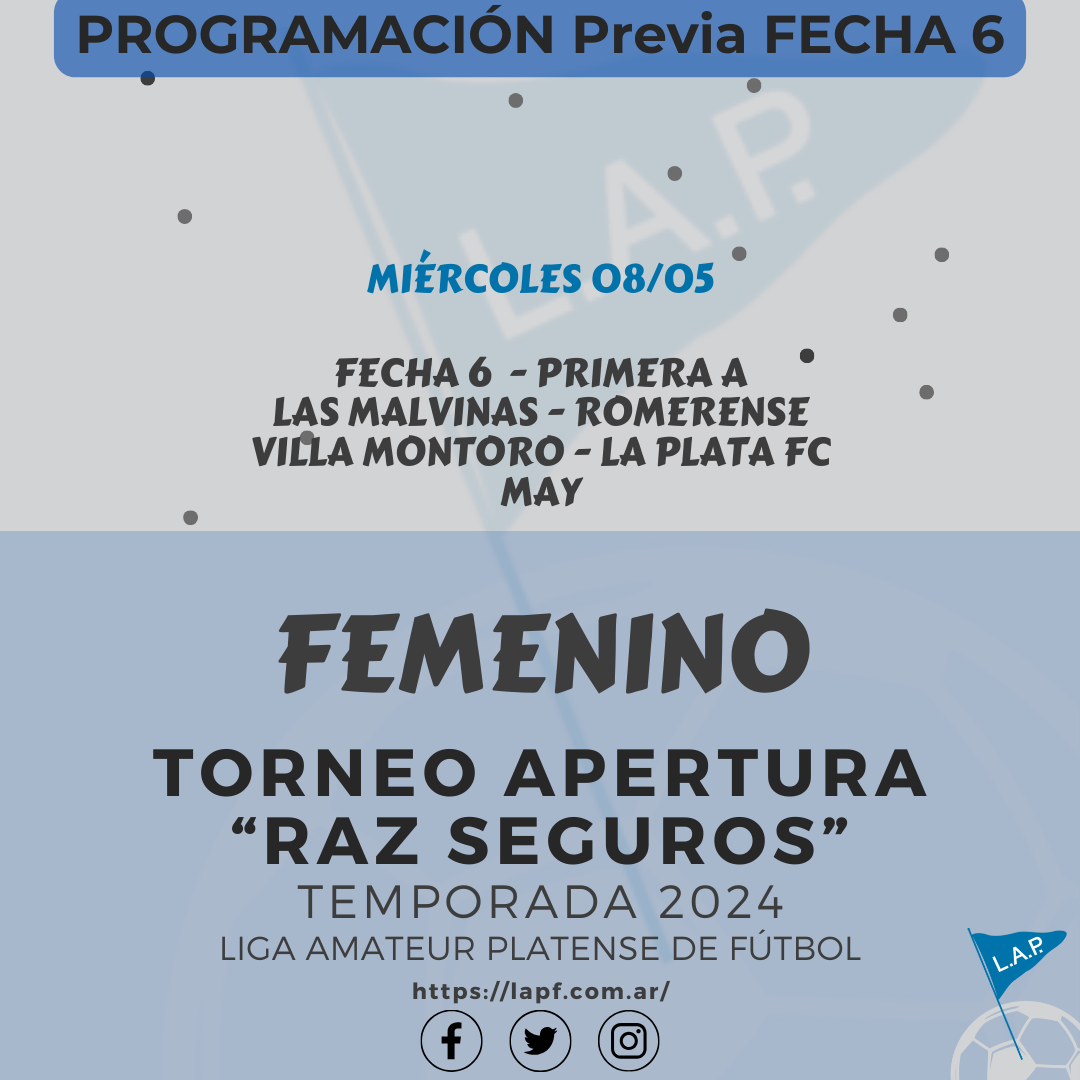 PROGRAMACIÓN PREVIA FECHA 6