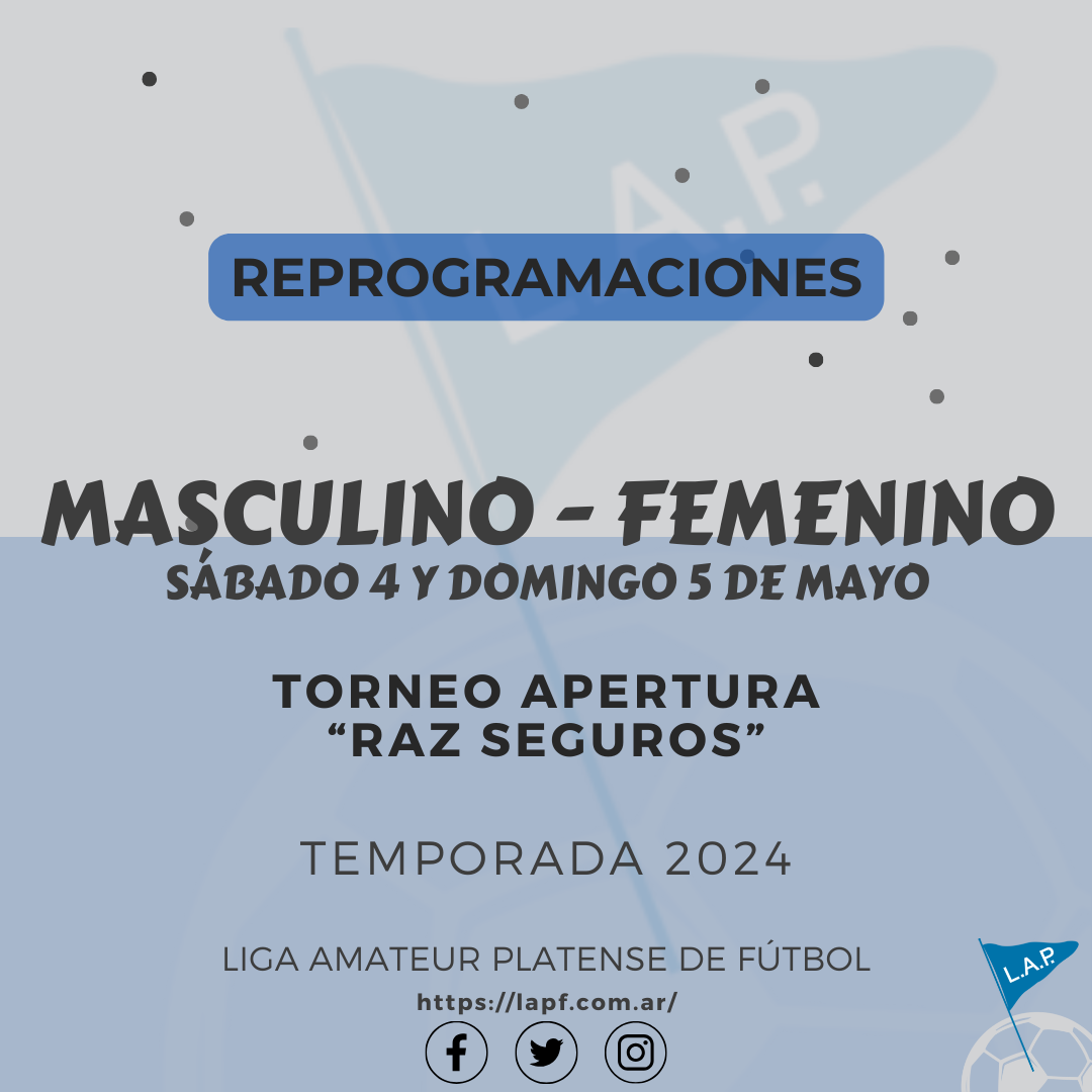 #ReProgramación NOTIFICACIONES SÁBADO 4 Y DOMINGO 5 DE MAYO