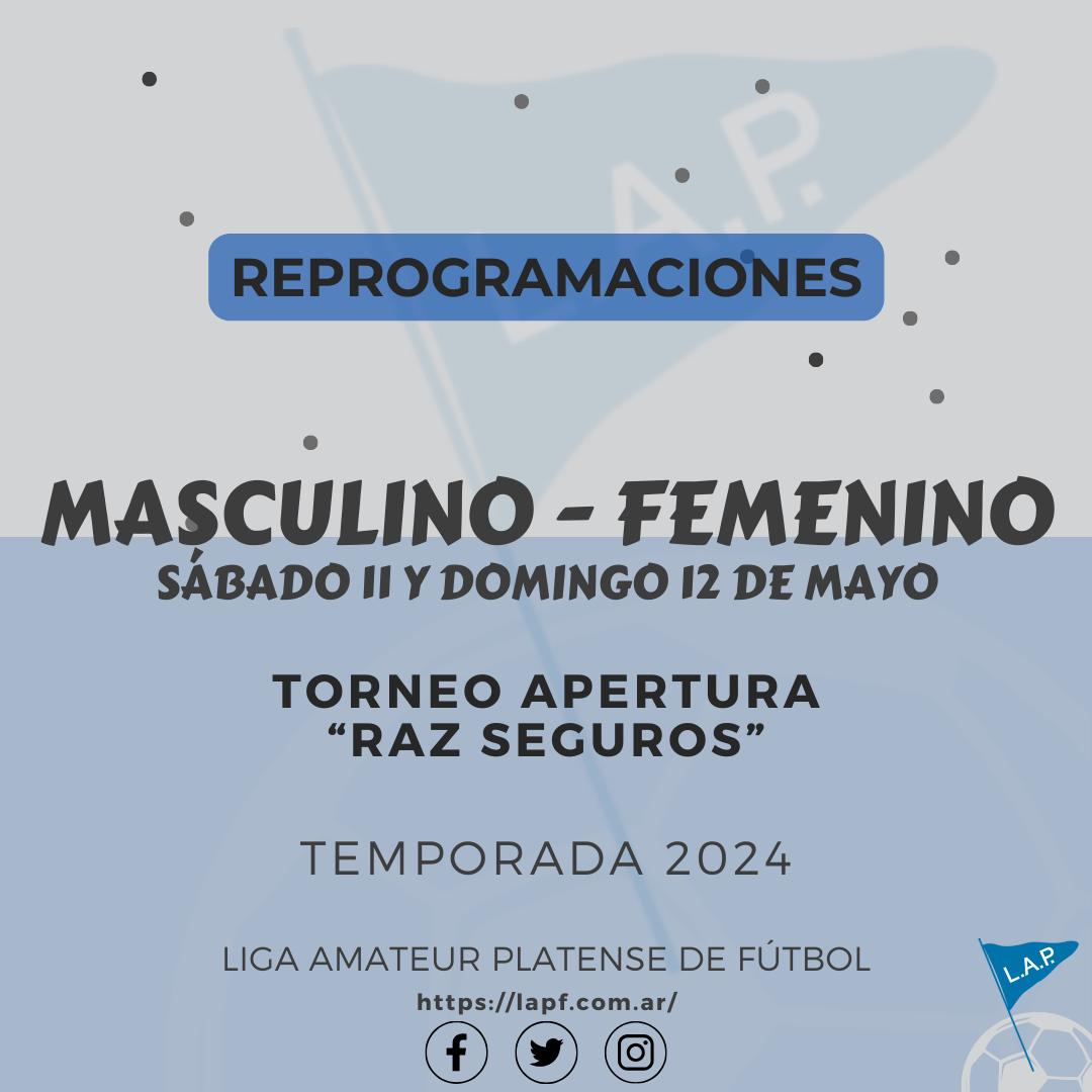 #ReProgramación NOTIFICACIONES SÁBADO 11 Y DOMINGO 12 DE MAYO