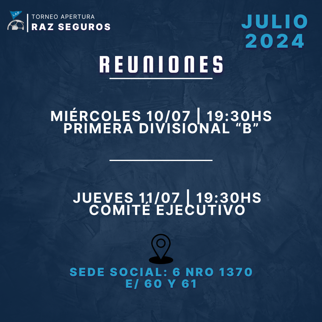 CONVOCATORIA COMITÉ EJECUTIVO – JULIO 2024