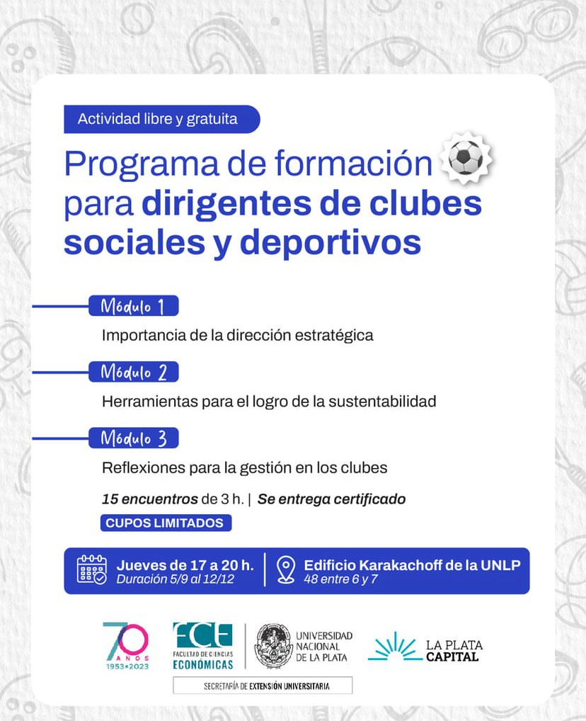 PROGRAMA DE FORMACIÓN PARA DIRIGENTES DE CLUBES SOCIALES Y DEPORTIVOS