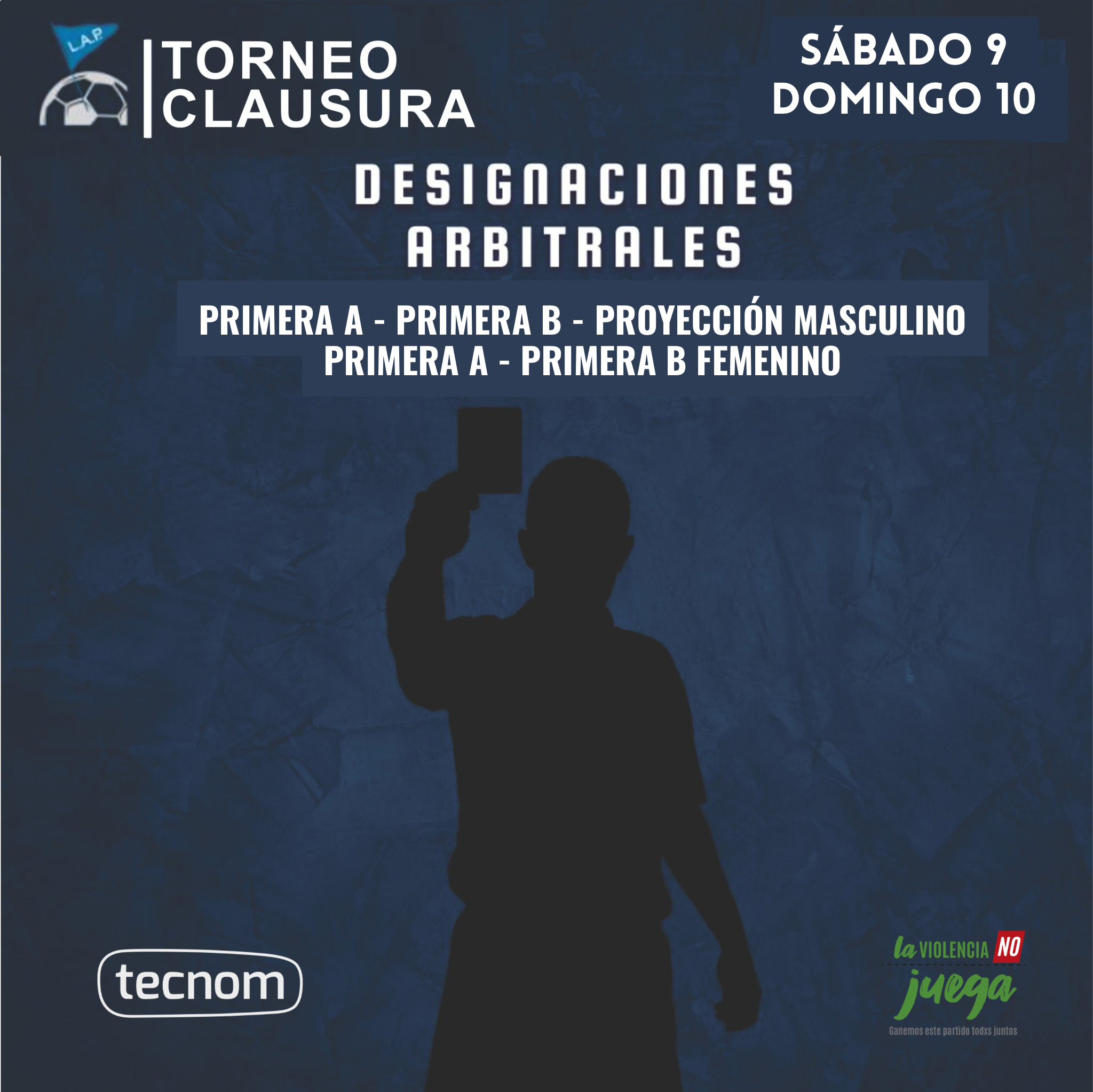#Árbitros DESIGNACIONES ARBITRALES