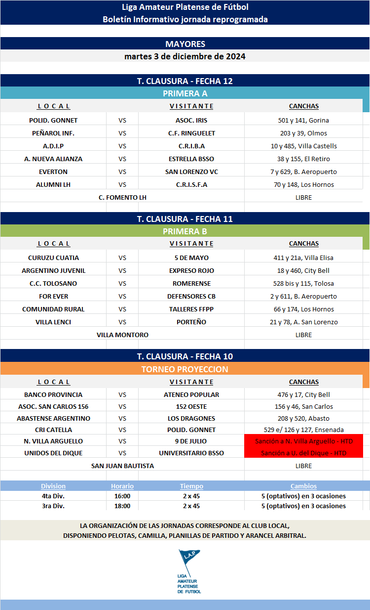 PROGRAMACIÓN JORNADA REPROGRAMADA