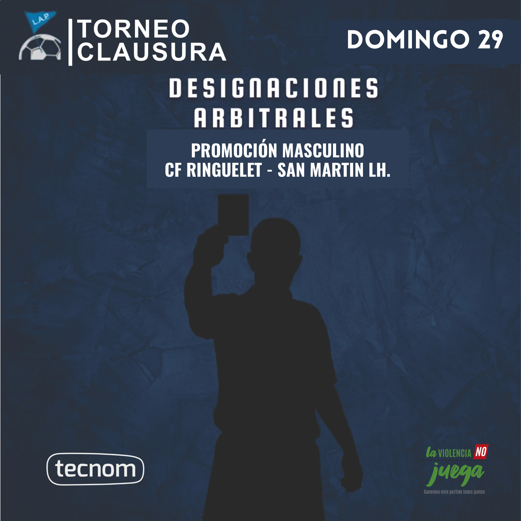 #Árbitros DESIGNACIONES ARBITRALES PROMOCIÓN
