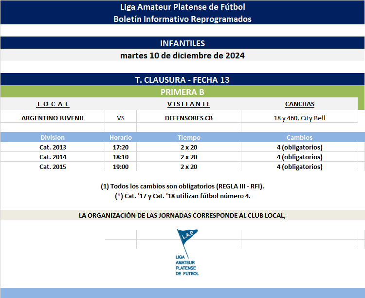 PROGRAMACIÓN JORNADA REPROGRAMADA INFANTILES