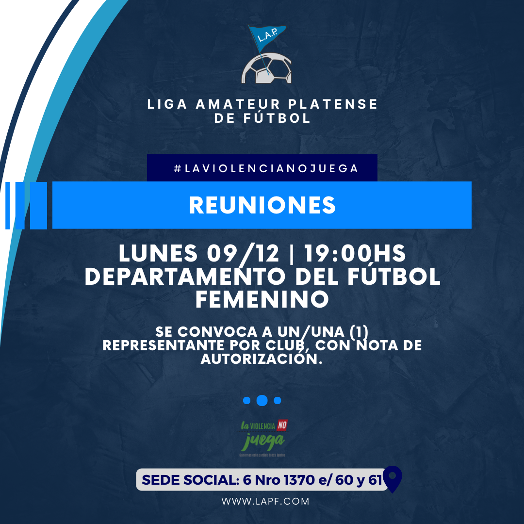 CONVOCATORIA REUNIÓN DEPTO. DEL FÚTBOL FEMENINO