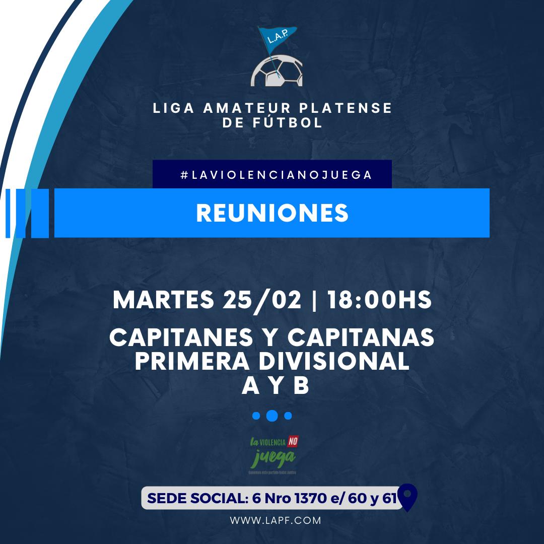 #Institucional | CONVOCATORIA REUNIÓN DE CAPITANES Y CAPITANAS
