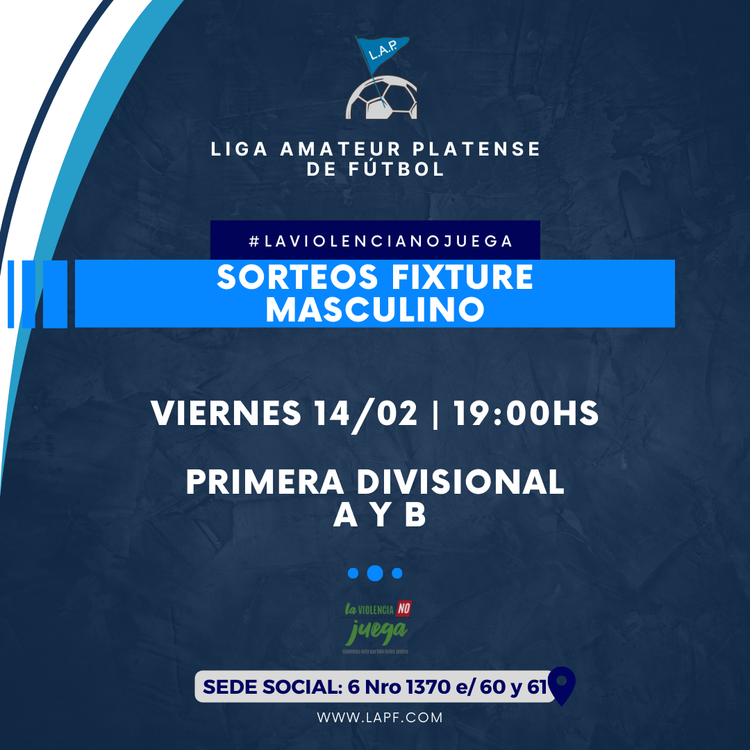 #Institucional  |  SORTEO DE LOS DIVISIONALES A Y B MASCULINO