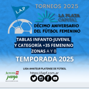 TABLAS INFANTOJUVENILES Y +35 ZONA 1 Y ZONA 2 2/2025 #Femenino