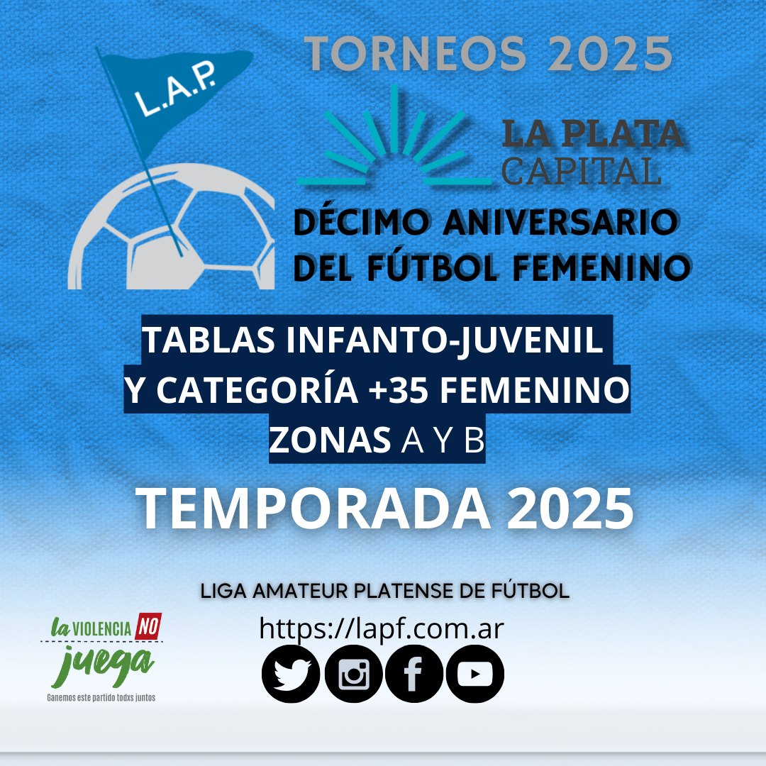 TABLAS INFANTOJUVENILES Y +35 ZONA 1 Y ZONA 2 2/2025 #Femenino
