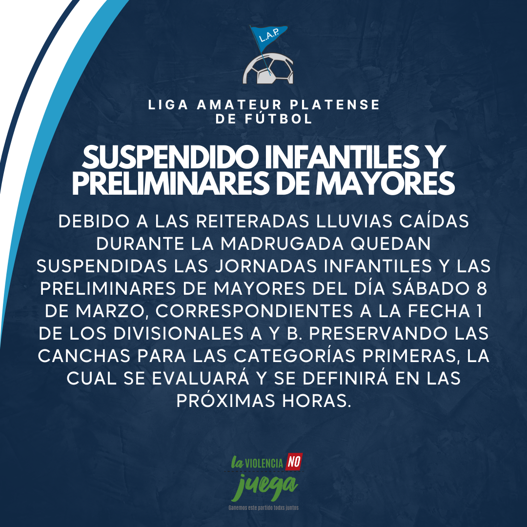 SUSPENDIDO INFANTILES Y PRELIMINARES DE MAYORES