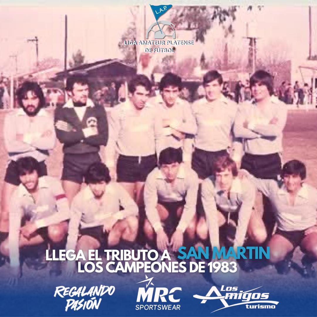 La Liga Amateur Platense palpita otro homenaje con San Martín de Los Hornos y sus campeones del '83